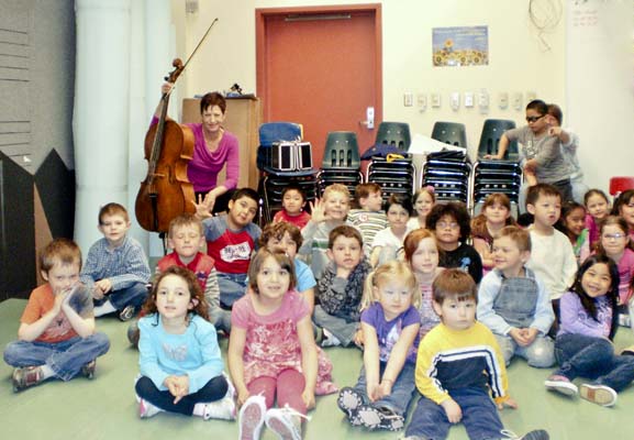 Deb with Unalaska Children